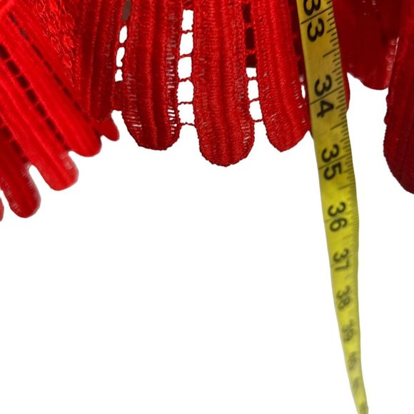 Lovers and Friends Red Crochet Floral Lace Sleeveless Above Knee Dress Small - Picture 6 of 9